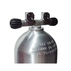 Metalsub Botella de buceo S80 2026 Aluminum 207 Bar 2 Outlets In Line