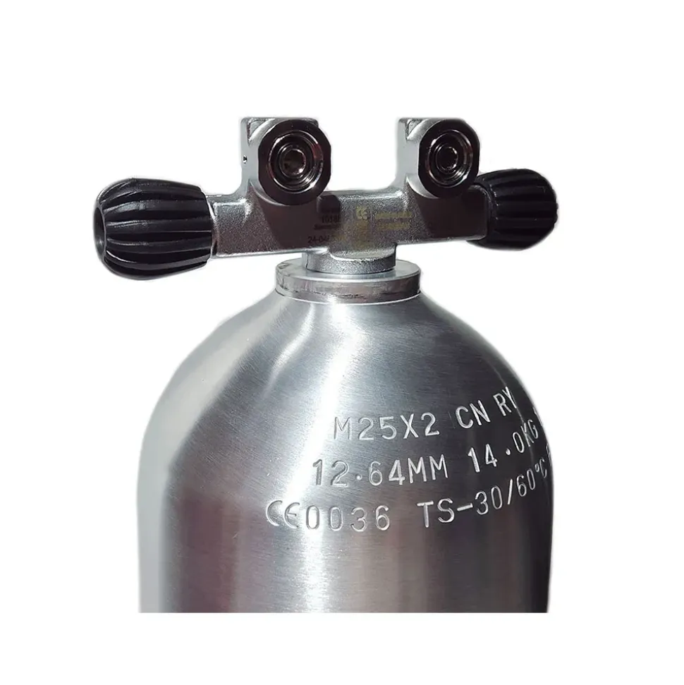 Metalsub Botella de buceo S80 2026 Aluminum 207 Bar 2 Outlets In Line
