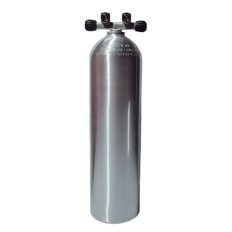 Metalsub Botella de buceo S80 2026 Aluminum 207 Bar 2 Outlets In Line