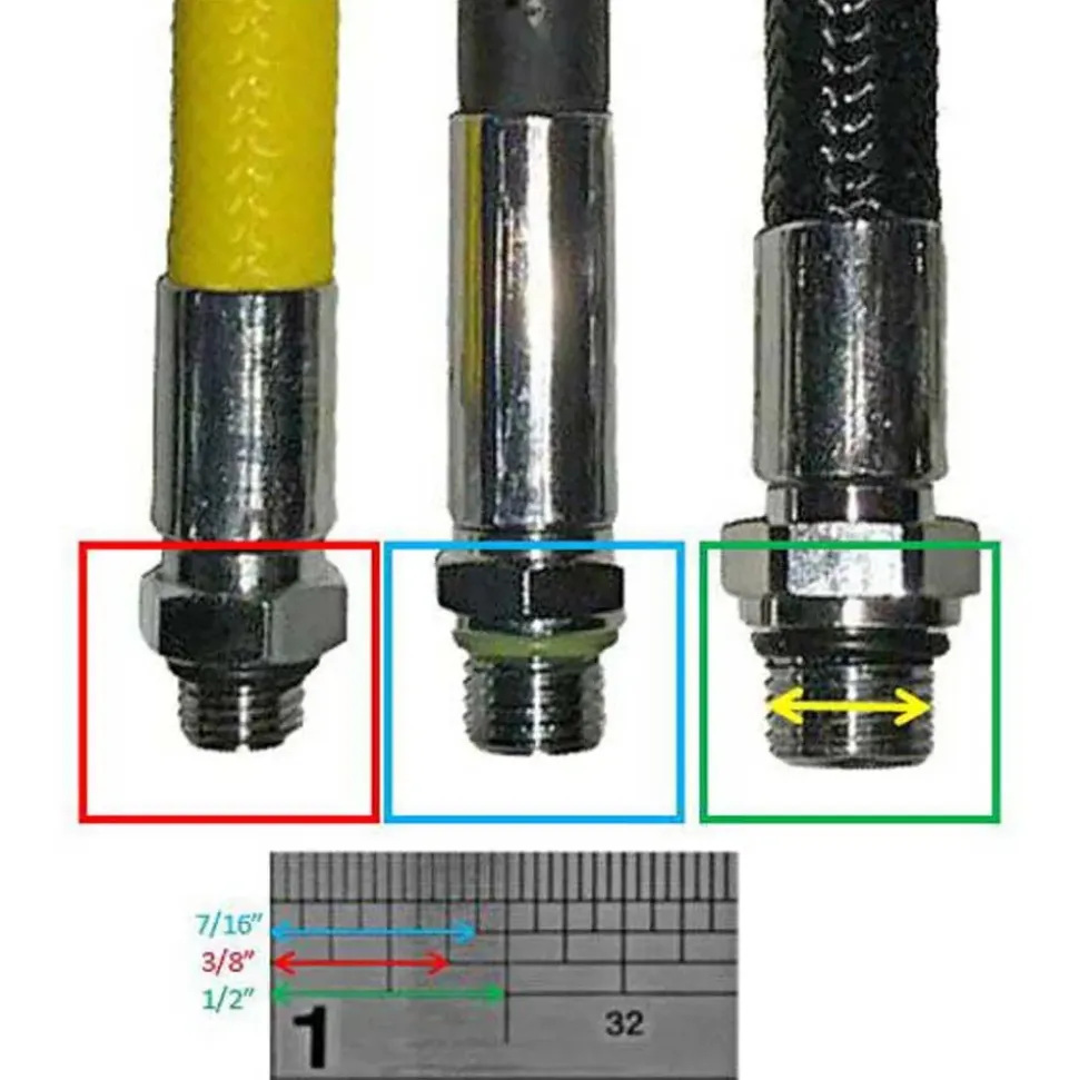 Metalsub Latiguillo Fitting Adapter Male 1/2 Female 3/8