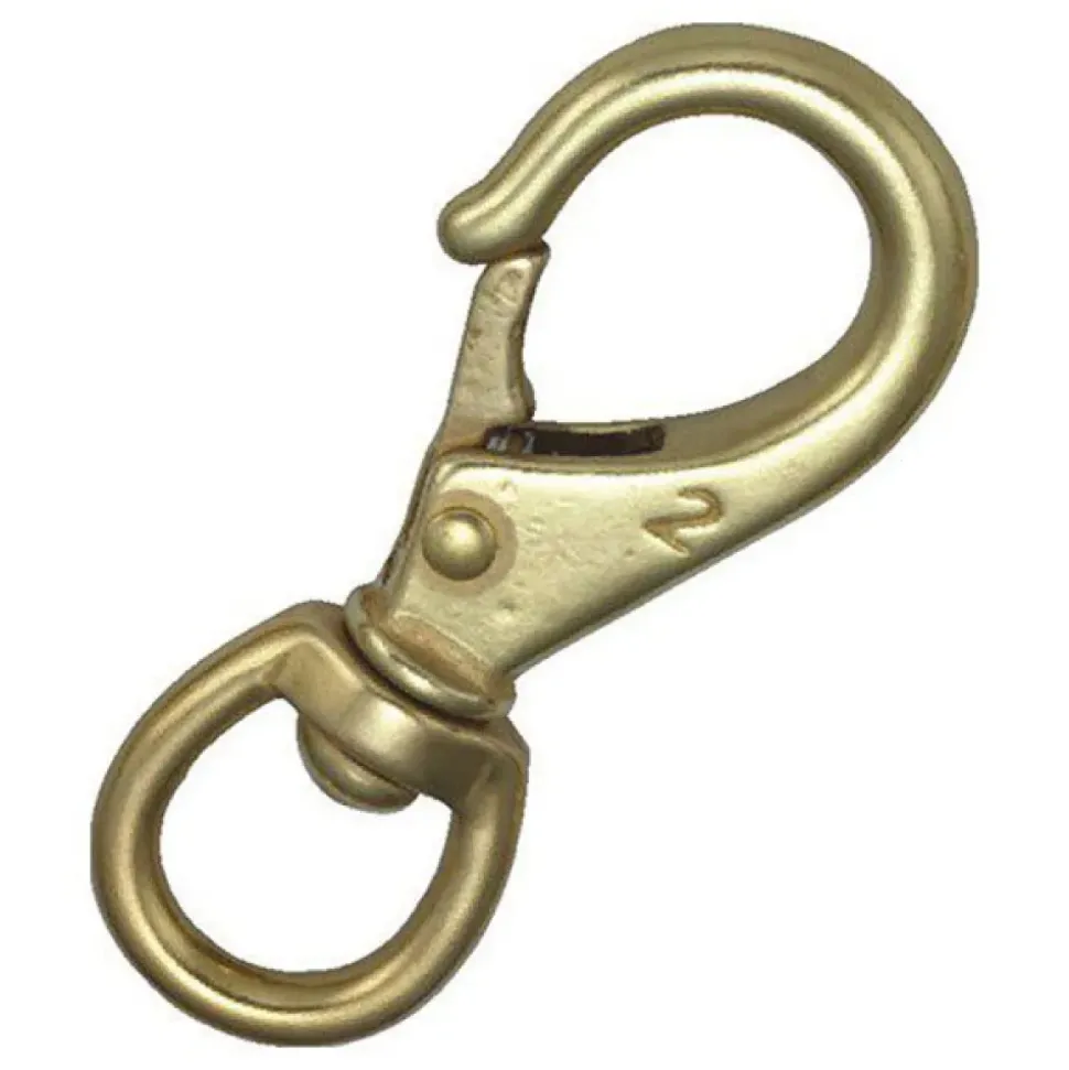 Metalsub Mosquetón Swivel Brass Snap Hook 90 mm