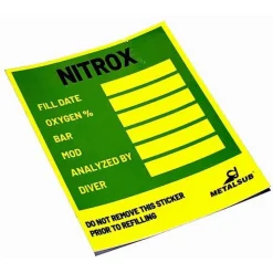 Metalsub Pegatina Tank Nitrox Mixture