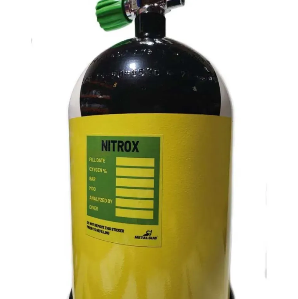 Metalsub Pegatina Tank Nitrox Mixture