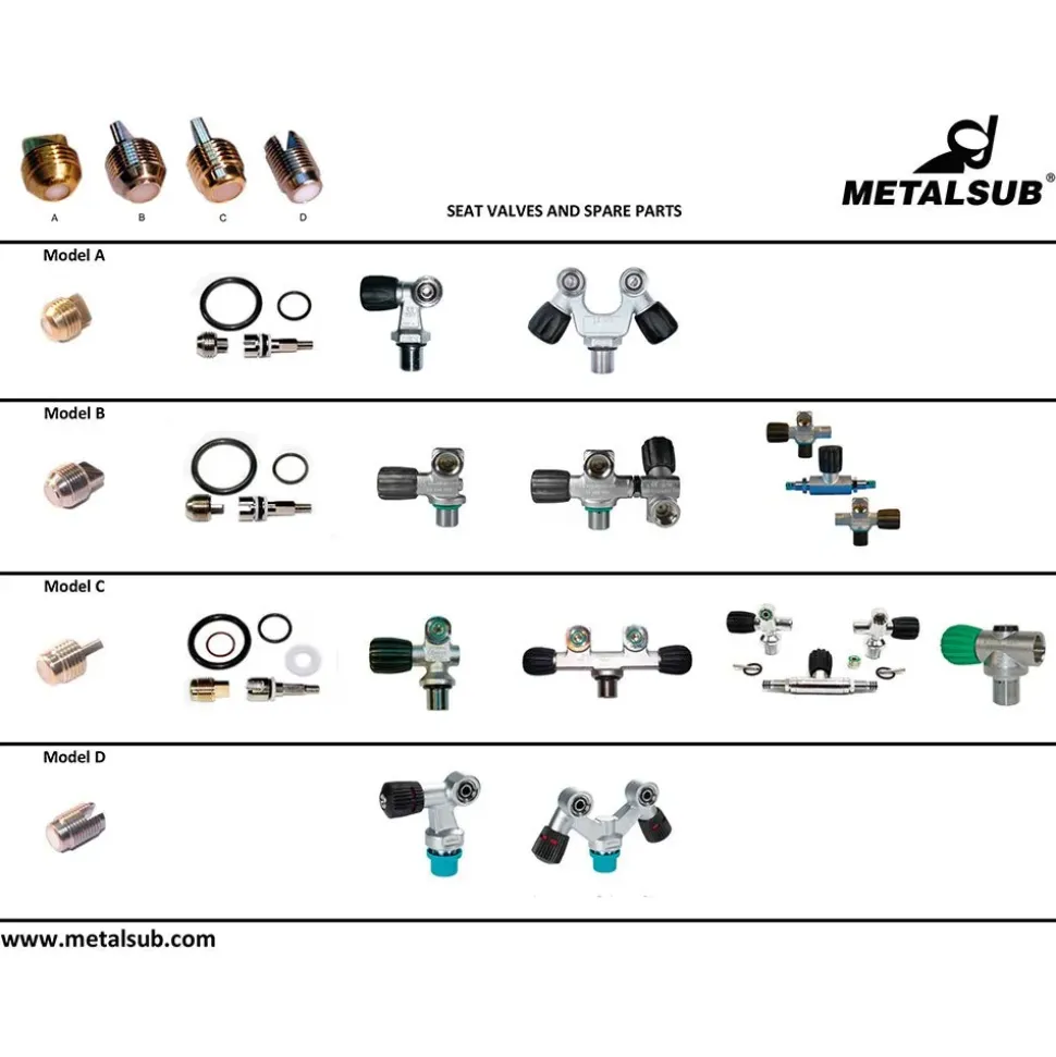 Metalsub Válvula de cierre Model B 10 unidades