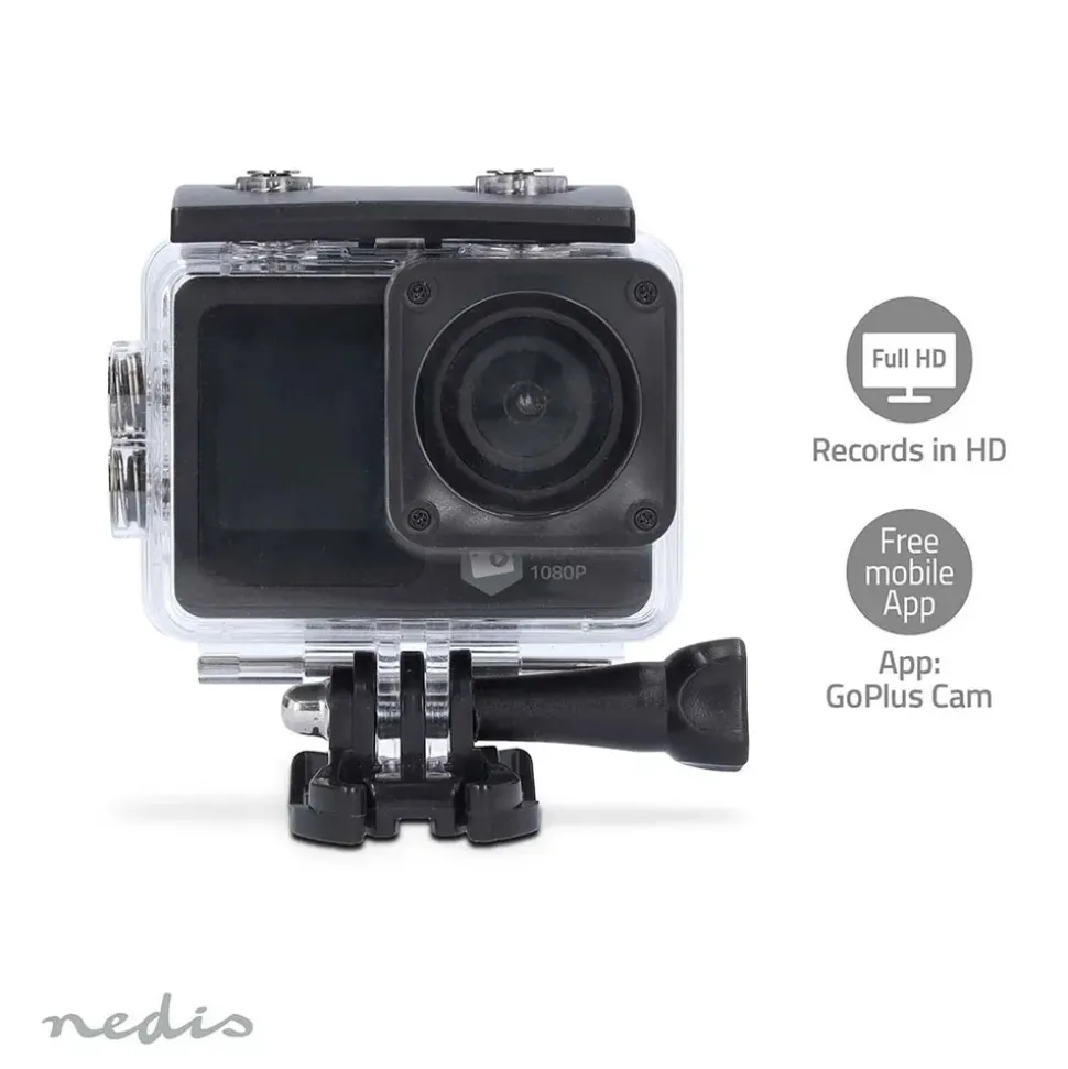 Nedis Cámara deportiva ACAM31BK 1080p 30fps