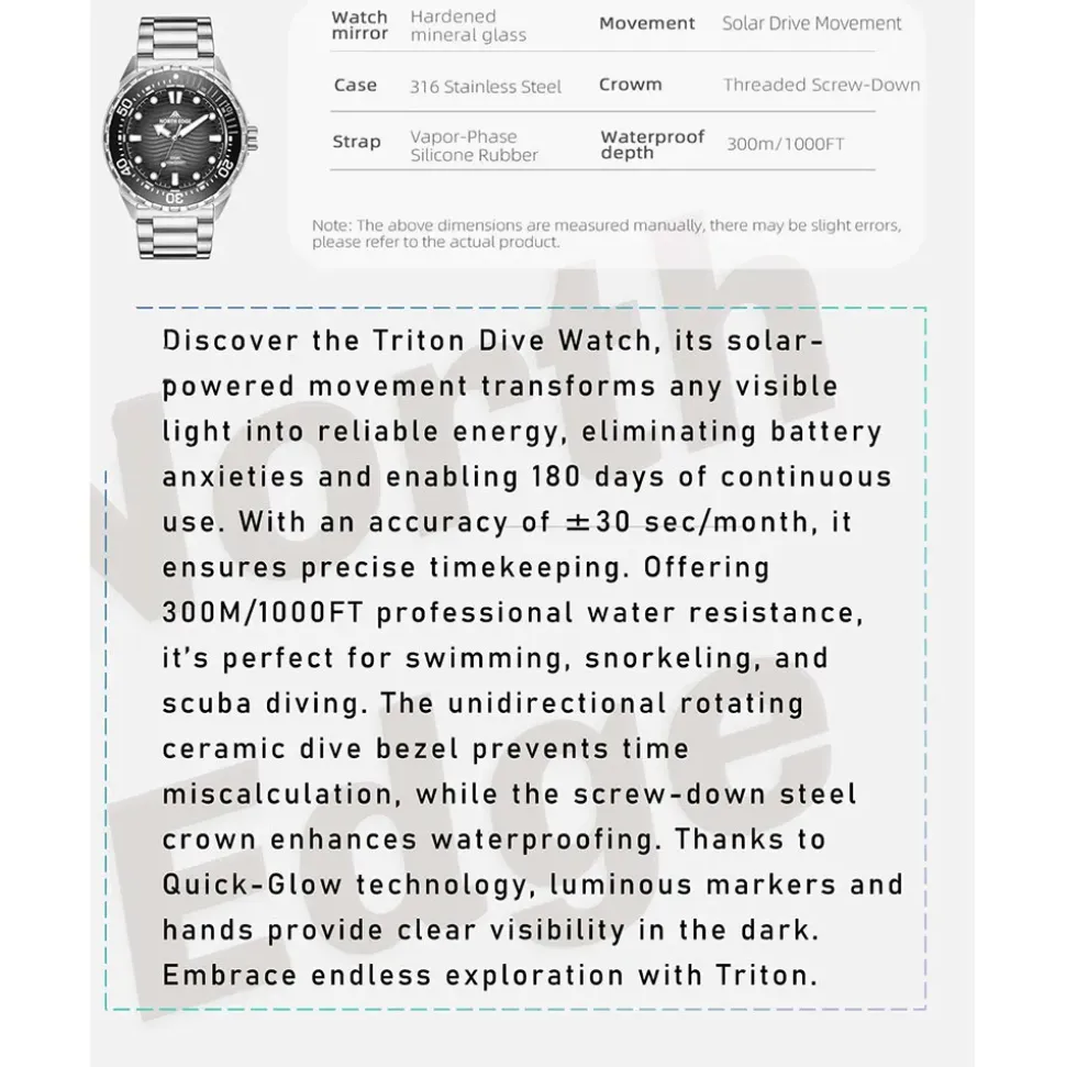 North Edge Reloj Látex Triton