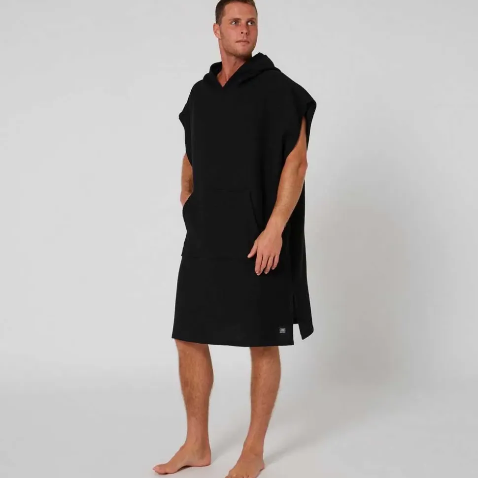 Ocean & Earth Poncho Waffle hooded