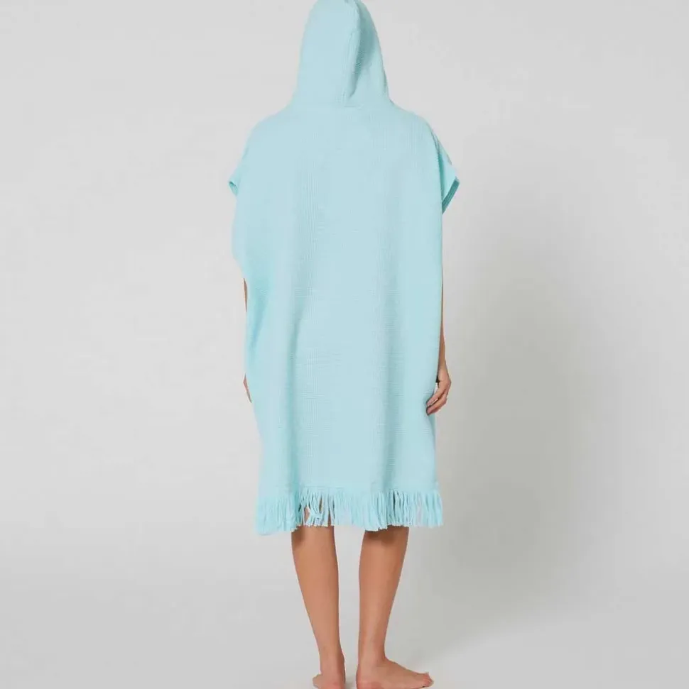 Ocean & Earth Poncho Waffle hooded