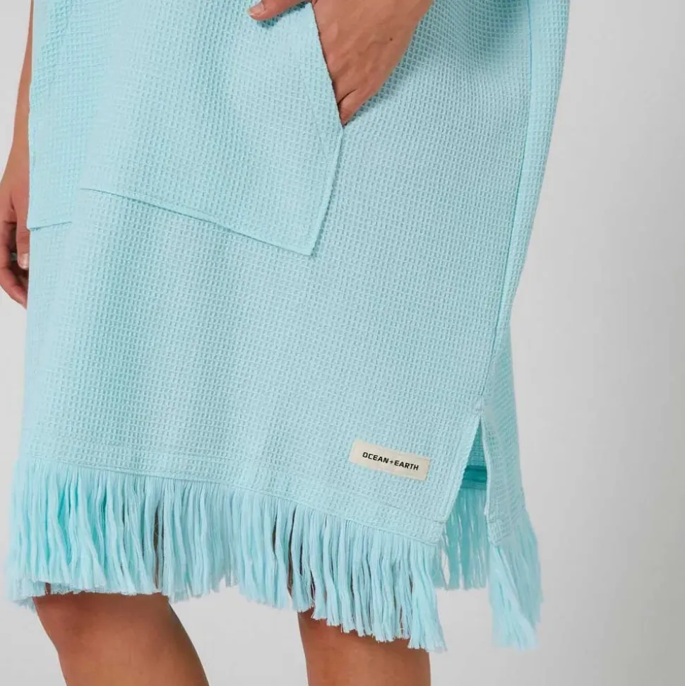 Ocean & Earth Poncho Waffle hooded