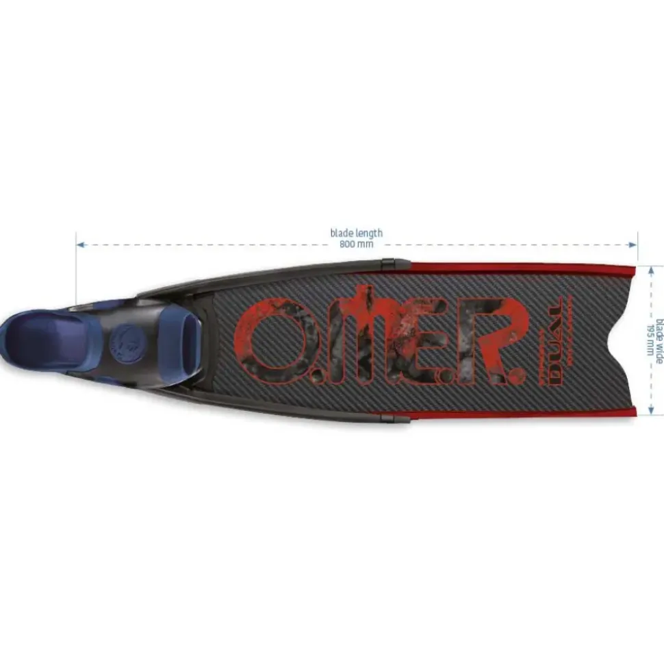 Omer Aletas de pesca submarina Stingray Dual Carbon Small