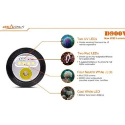 Orcatorch Foco de buceo D900V