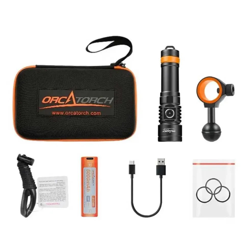 Orcatorch Linterna D710V Duo Combo Kit