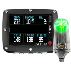 Ratio Ordenador de buceo IX3M2 Deep + Transmitter + Shell Box