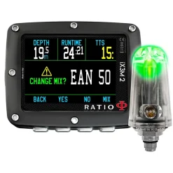 Ratio Ordenador de buceo IX3M2 Pro + Transmitter + Shell Box