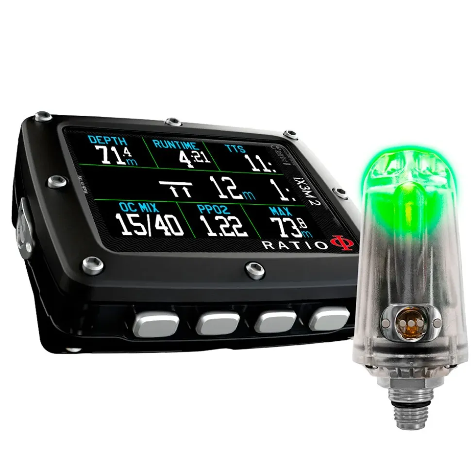 Ratio Ordenador de buceo IX3M2 Pro + Transmitter + Shell Box