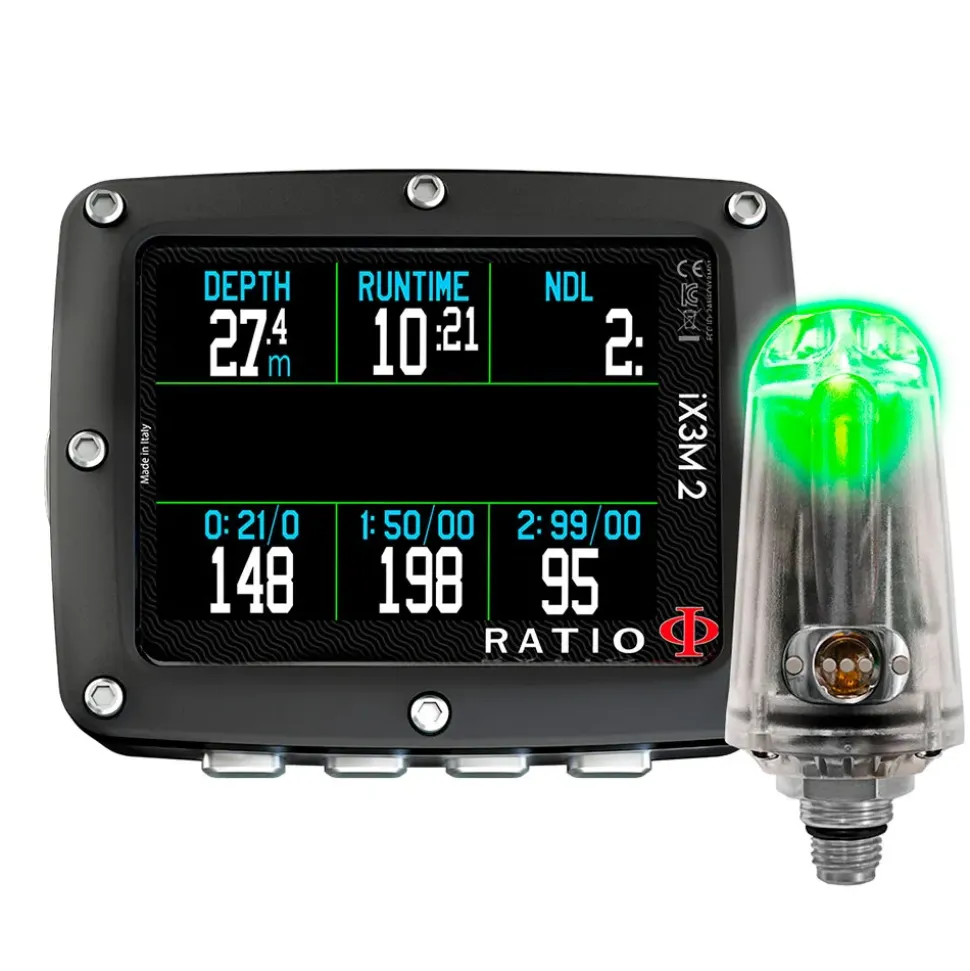 Ratio Ordenador de buceo IX3M2 Pro + Transmitter + Shell Box