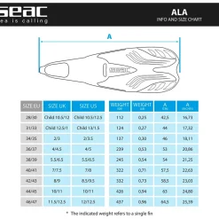 SEAC Aletas de buceo Ala