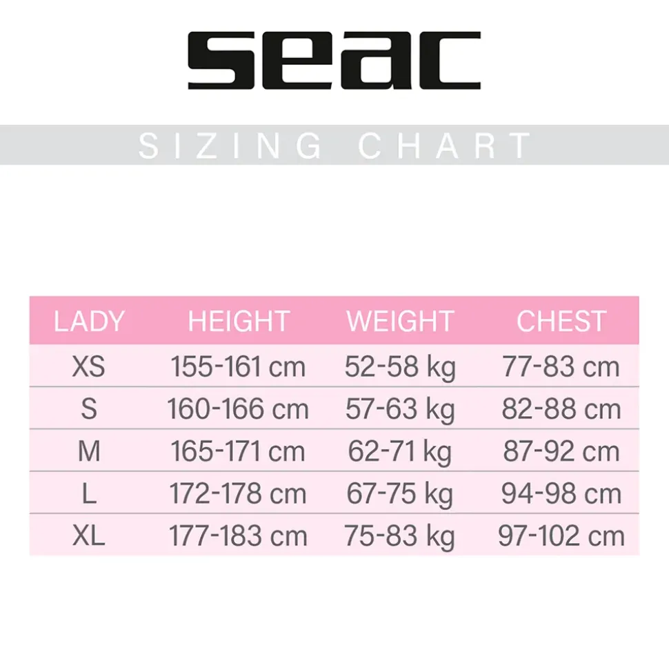 SEAC Chaqueta de pesca submarina para mujer Snake Camo 5 mm