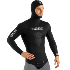 SEAC Chaqueta de pesca submarina Black Shark Open Cell 7 mm