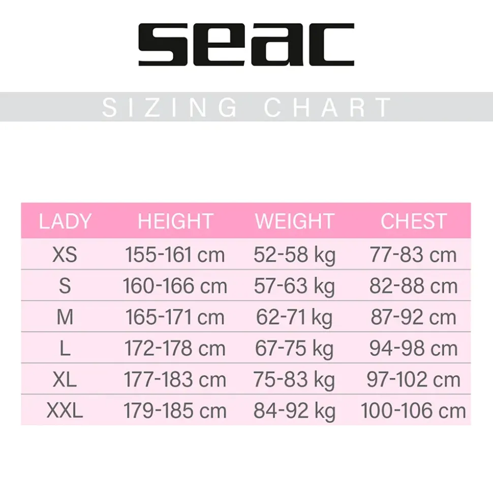 SEAC Shorty de manga corta para mujer Ciao 2.5 mm