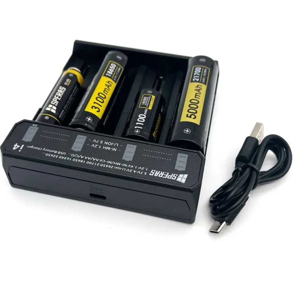 Speras Cargador 4 Slot Type C With Led Screen