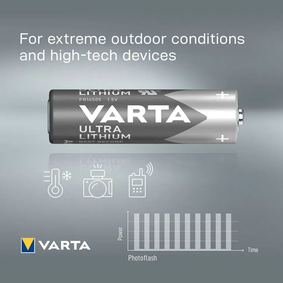 Varta Batería de litio 6106301404 LR06 AA 4 unidades