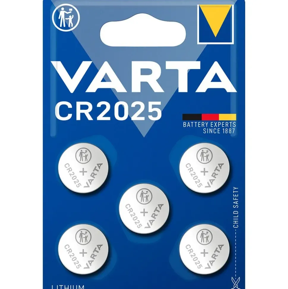 Varta Pila de botón CR2025 5 unidades