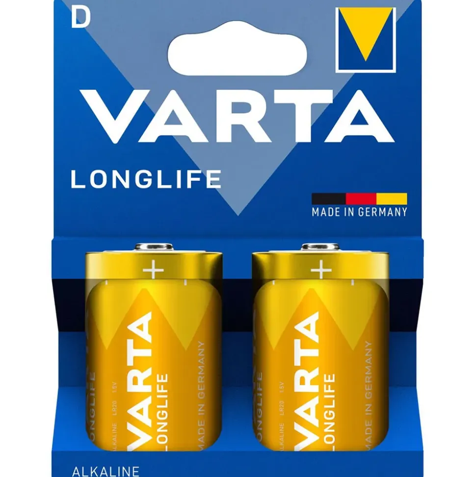 Varta Pilas alcalinas Longlife LR20 D 2 unidades